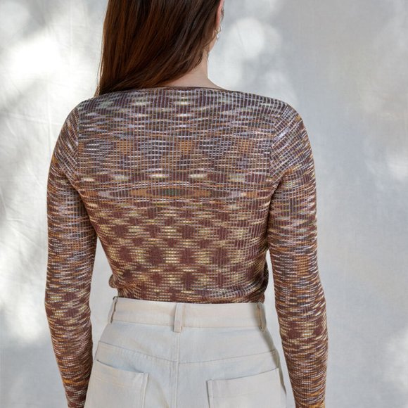 WEST OF MELROSE Space Dye Womens Top - Picture 4 of 6